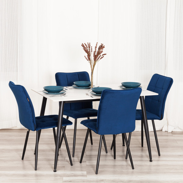 Стул обеденный Bari LT, велюр, Blue (синий), 41х55х89 см фото № 11