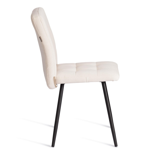 Стул обеденный Medeo LT, флок , молочный/черный, 4, 45х56х89 см фото № 2