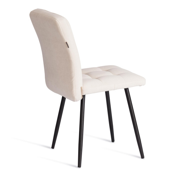 Стул обеденный Medeo LT, флок , молочный/черный, 4, 45х56х89 см фото № 3