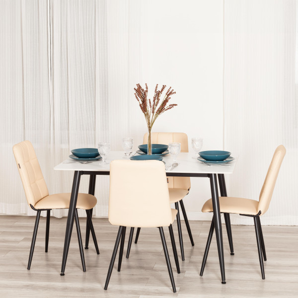 Стул обеденный Asti TREND, экокожа, бежевая, 47х54х86 см фото № 11