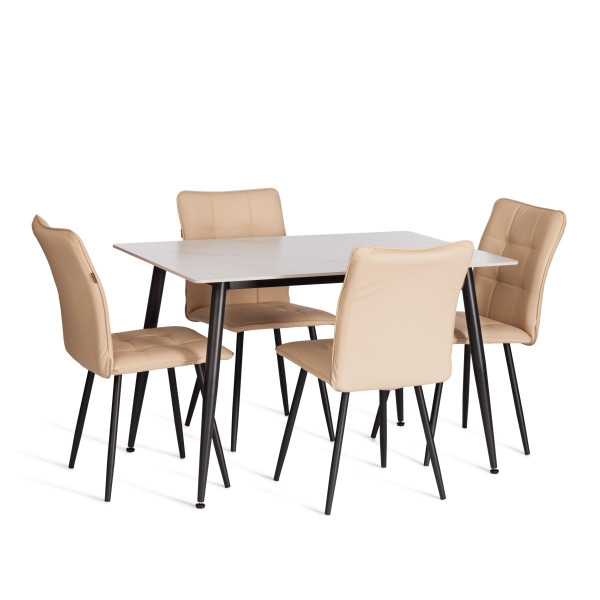 Стул обеденный Bari LT, экокожа, бежевая, 41х55х89 см фото № 10