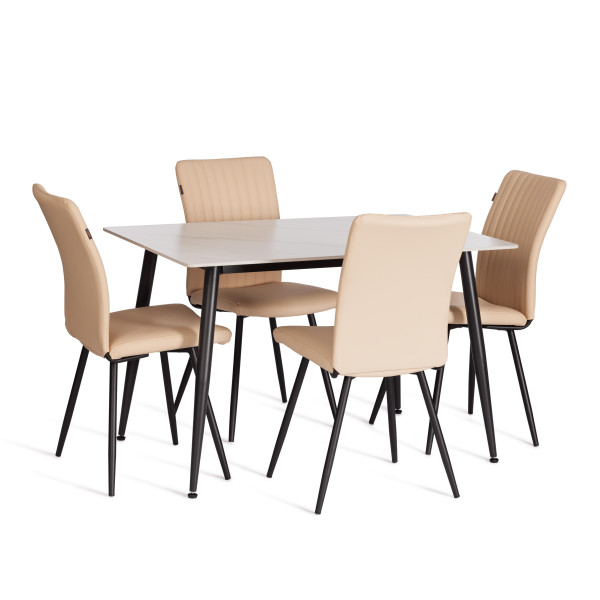 Стул обеденный Monte Carlo TREND, экокожа, бежевая, 49х51х93 см фото № 10