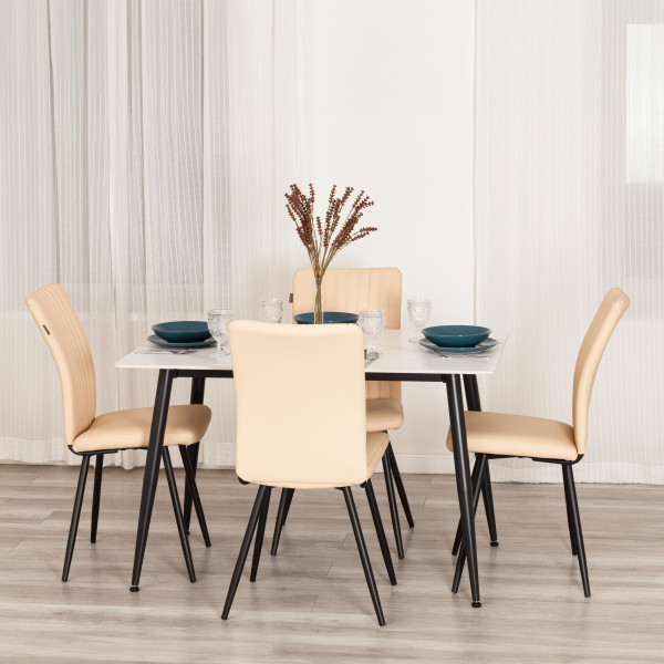 Стул обеденный Monte Carlo TREND, экокожа, бежевая, 49х51х93 см фото № 11