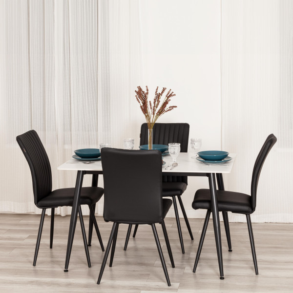 Стул обеденный Monte Carlo TREND, экокожа, черная, 49х51х93 см фото № 11