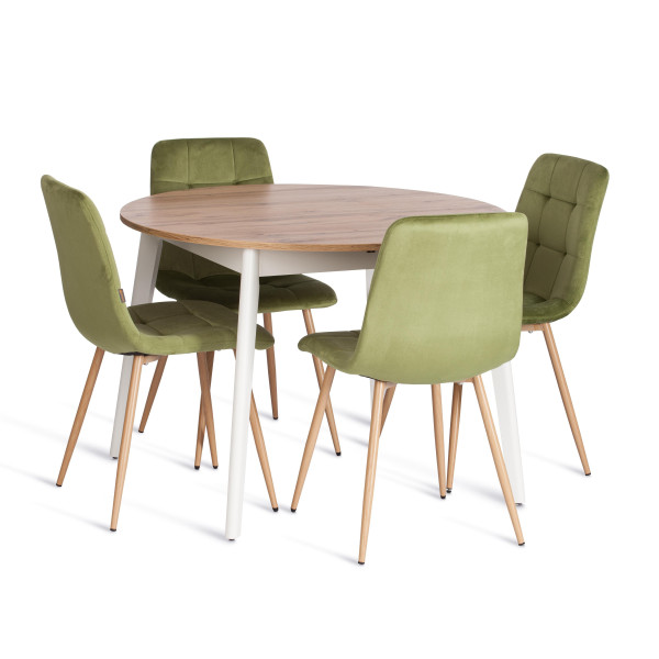 Стул CHILLY (mod. JSC-220) Велюр/металл , 44,5х52,5х88 см, Green (зеленый) HLR54 / натуральный фото № 10