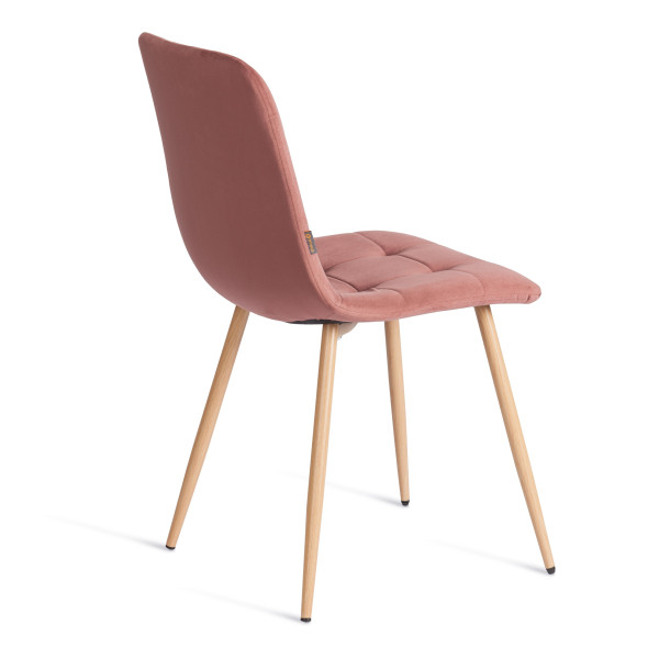 Стул CHILLY (mod. JSC-220) Велюр/металл , 44,5х52,5х88 см, Coral (коралловый) HLR44 / натуральный фото № 3