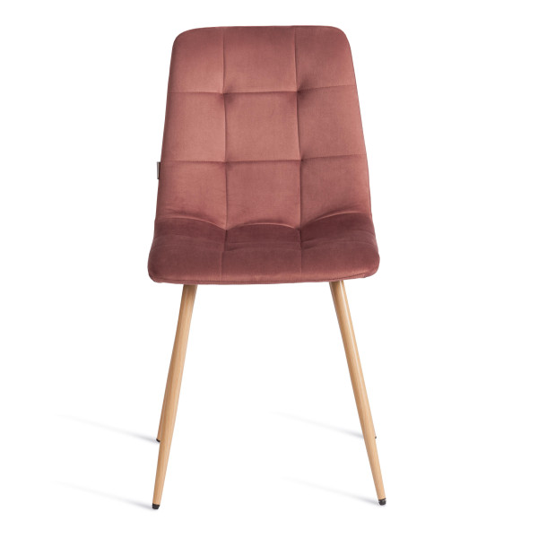 Стул CHILLY (mod. JSC-220) Велюр/металл , 44,5х52,5х88 см, Coral (коралловый) HLR44 / натуральный фото № 5