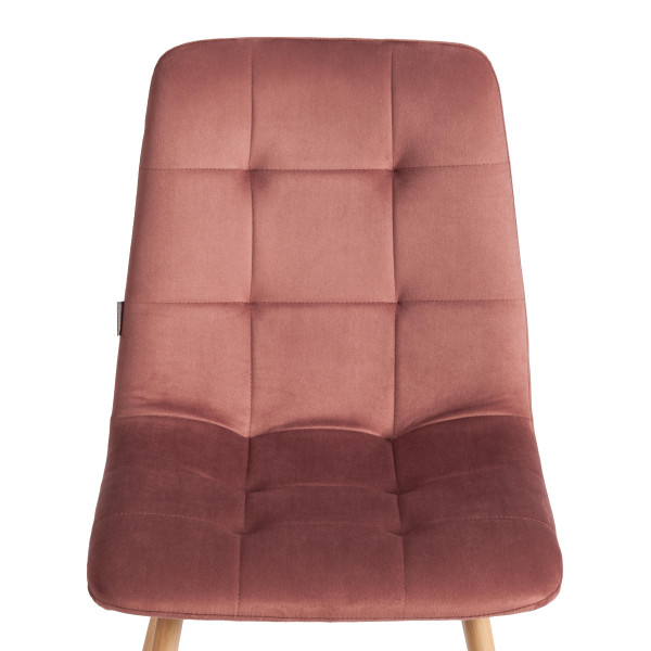 Стул CHILLY (mod. JSC-220) Велюр/металл , 44,5х52,5х88 см, Coral (коралловый) HLR44 / натуральный фото № 6