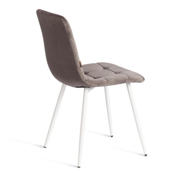 Стул CHILLY (mod. JSC-220) Велюр/металл , 44,5х52,5х88 см, Dark grey (темно-серый) HLR24 / белый фото № 3
