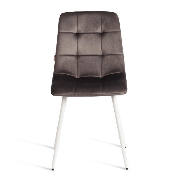 Стул CHILLY (mod. JSC-220) Велюр/металл , 44,5х52,5х88 см, Dark grey (темно-серый) HLR24 / белый фото № 5