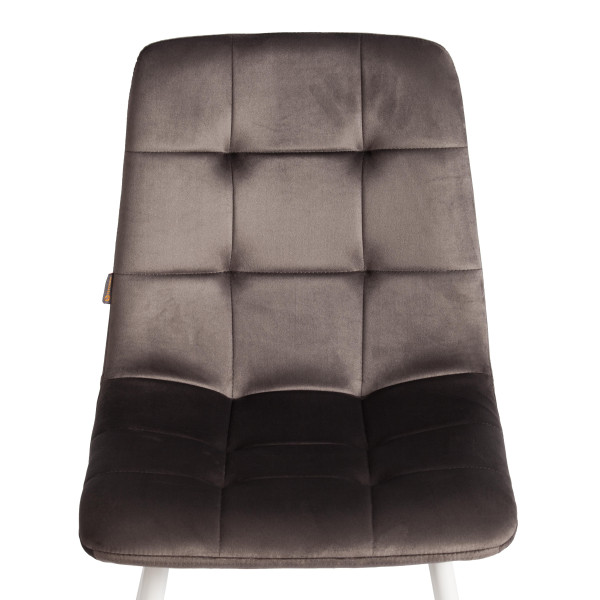Стул CHILLY (mod. JSC-220) Велюр/металл , 44,5х52,5х88 см, Dark grey (темно-серый) HLR24 / белый фото № 6
