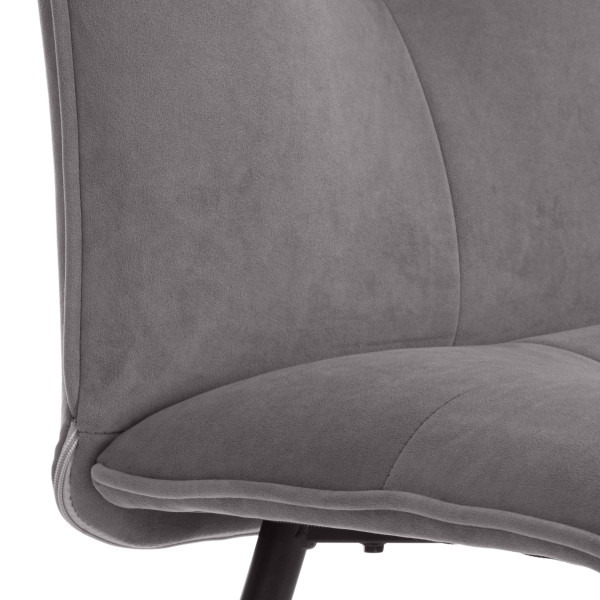 Стул обеденный Sweet LT, флок , серый/черный, 29, 41х55х88 см фото № 8