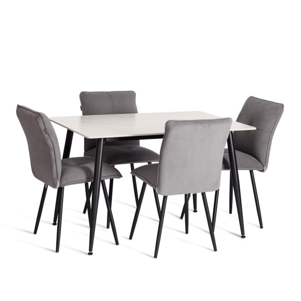 Стул обеденный Sweet LT, флок , серый/черный, 29, 41х55х88 см фото № 9