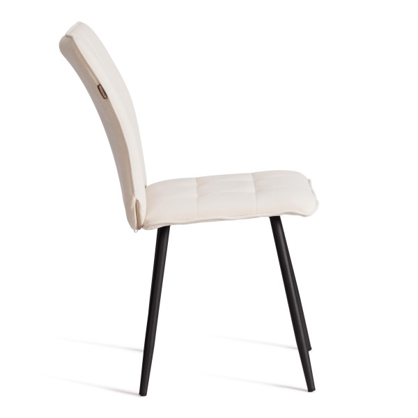 Стул обеденный Bari LT, флок , молочный/черный, 4, 41х55х89 см фото № 2
