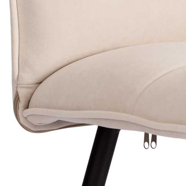 Стул обеденный Sweet LT, флок , молочный/черный, 4, 41х55х88 см фото № 8