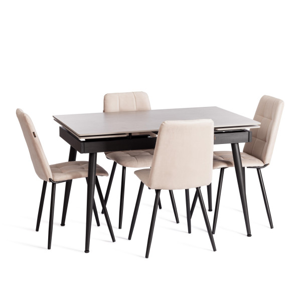 Стул обеденный Asti велюр, молочный/черный, (Porsche 2) фото № 10