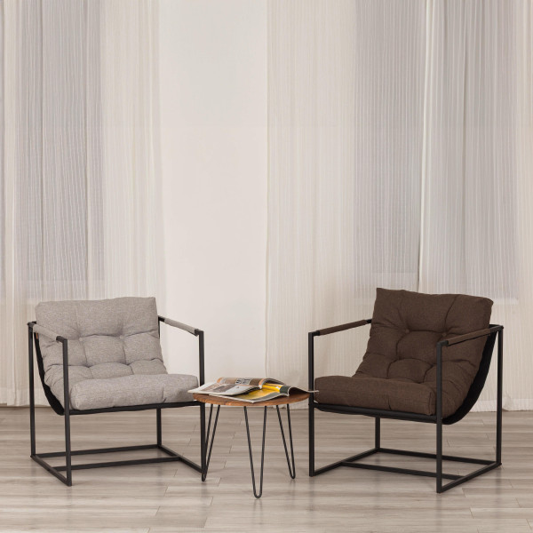 Кресло Charli/Чарли рогожка, коричневый, 3М7-147, 70х70х84 см фото № 20