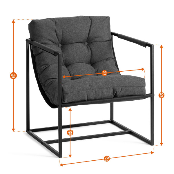 Кресло Charli/Чарли рогожка, коричневый, 3М7-147, 70х70х84 см фото № 21