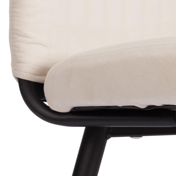 Стул обеденный Monte Carlo TREND, флок , молочный/черный, 4, 49х51х93 см фото № 8