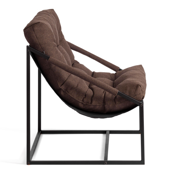 Кресло Charli / Чарли без подлокотника рогожка, коричневый, 3М7-147, 70х70х84 см фото № 3