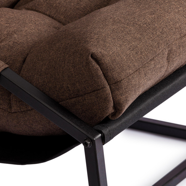 Кресло Charli / Чарли без подлокотника рогожка, коричневый, 3М7-147, 70х70х84 см фото № 11