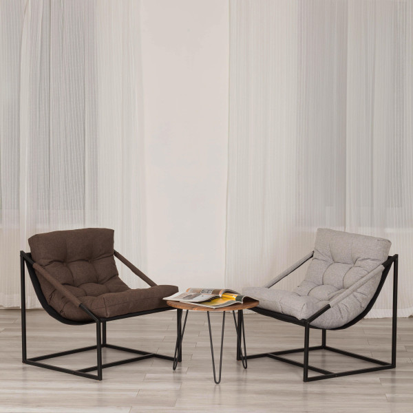 Кресло Charli / Чарли без подлокотника рогожка, коричневый, 3М7-147, 70х70х84 см фото № 20