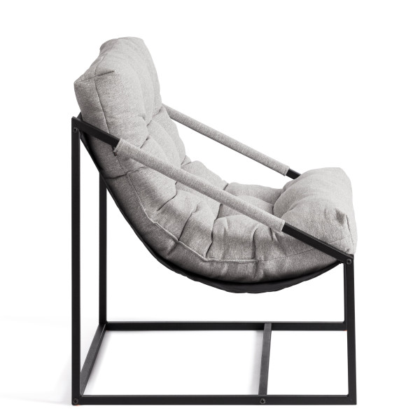 Кресло Charli / Чарли без подлокотника рогожка, серо-бежевый, 3M 16/2, 70х70х84 см фото № 3