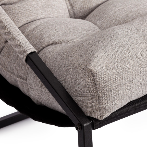 Кресло Charli / Чарли без подлокотника рогожка, серо-бежевый, 3M 16/2, 70х70х84 см фото № 11