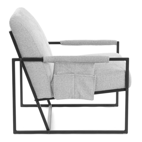 Кресло Charli LUX/Чарли Люкс велюр/букле, VT shape silver, 70х80х82 см фото № 2