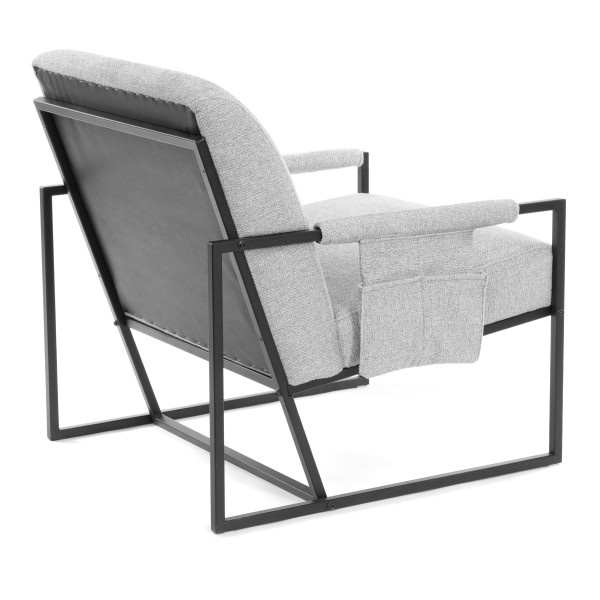 Кресло Charli LUX/Чарли Люкс велюр/букле, VT shape silver, 70х80х82 см фото № 3