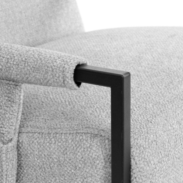 Кресло Charli LUX/Чарли Люкс велюр/букле, VT shape silver, 70х80х82 см фото № 7