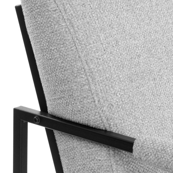 Кресло Charli LUX/Чарли Люкс велюр/букле, VT shape silver, 70х80х82 см фото № 8