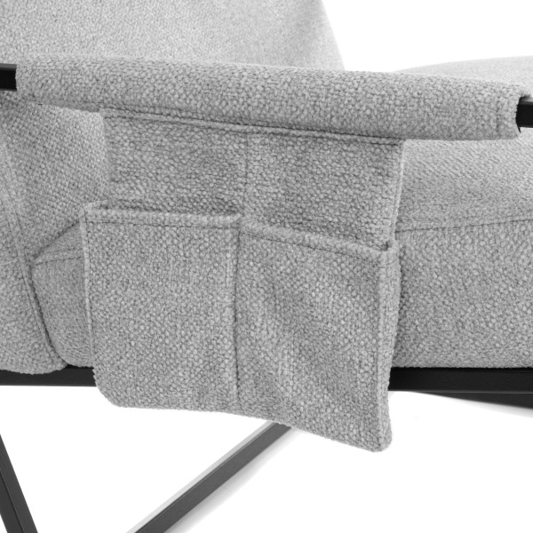 Кресло Charli LUX/Чарли Люкс велюр/букле, VT shape silver, 70х80х82 см фото № 6