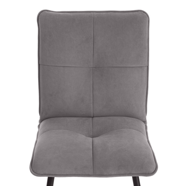 Стул обеденный Sweet флок , 46х55х88, серый/черный, 29 фото № 6