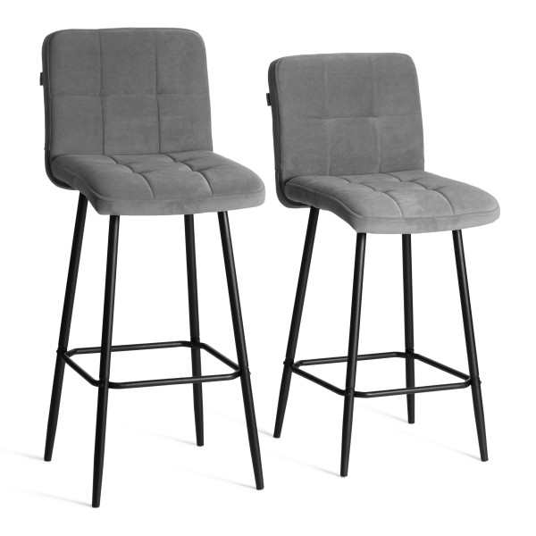 Полубарный стул  Medeo/Медео велюр, серый, 29, 42х56х102 см фото № 15