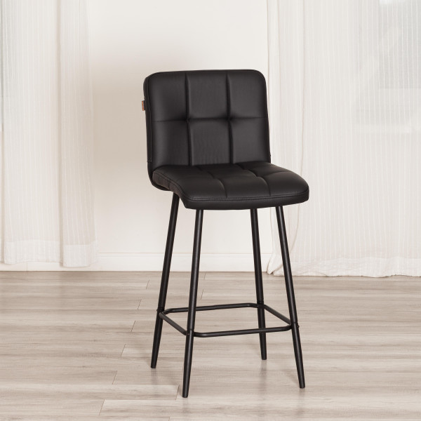 Полубарный стул  Medeo/Медео экокожа , черный, 42х56х102 см фото № 14