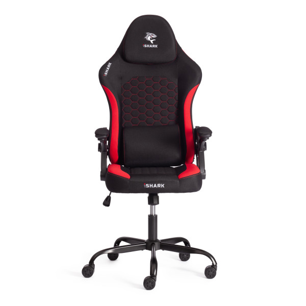 Кресло iShark ткань, черный / красный фото № 7