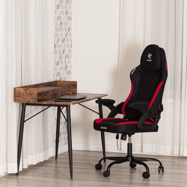 Кресло iShark ткань, черный / красный фото № 19