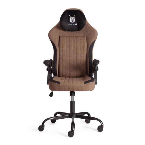 Кресло iWolf ткань, черный/коричневый фото № 7