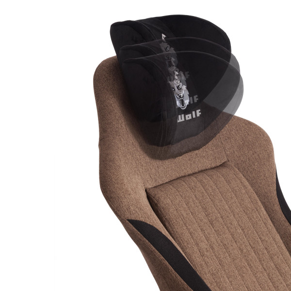 Кресло iWolf ткань, черный/коричневый фото № 15