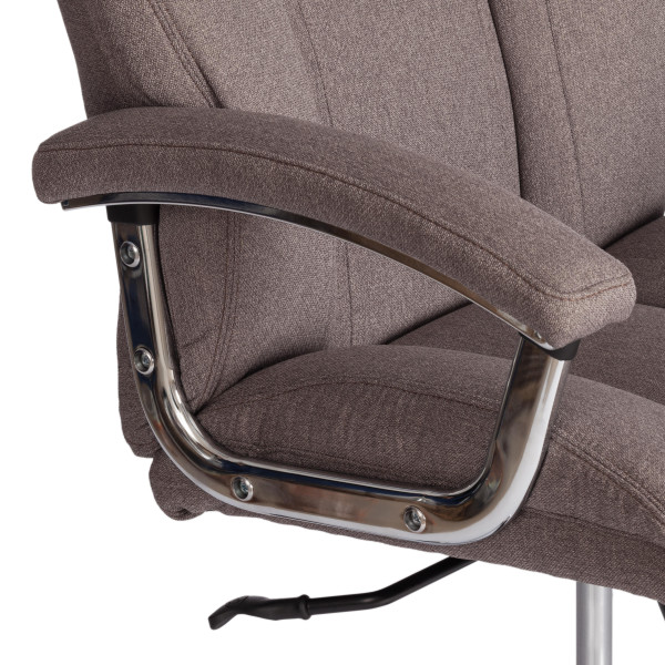 Кресло TRUST ткань рогожка Nice, мокко (серо-бежевая) фото № 7