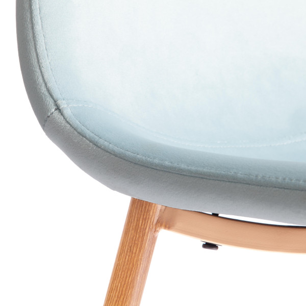 Стул BREEZE (mod. 4724) Велюр/металл , 44 х 53 х 87 см, Aquamarine (аквамарин) HLR16 / натуральный фото № 8