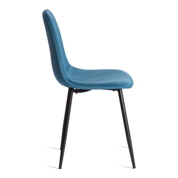 Стул BREEZE (mod. 4724) Велюр/металл , 44 х 53 х 87 см, Dark turquoise (темно-бирюзовый) HLR62 / черный фото № 2