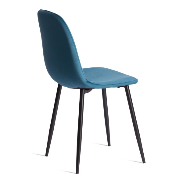 Стул BREEZE (mod. 4724) Велюр/металл , 44 х 53 х 87 см, Dark turquoise (темно-бирюзовый) HLR62 / черный фото № 3