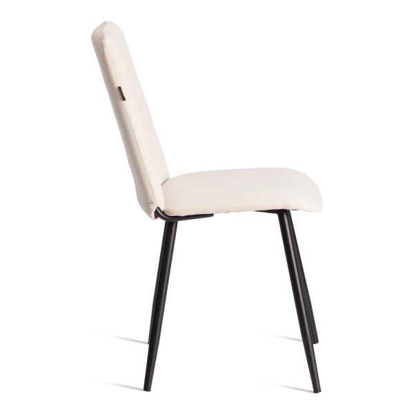 Стул обеденный Asti TREND, флок , молочный/черный, 4, 47х54х86 см фото № 2