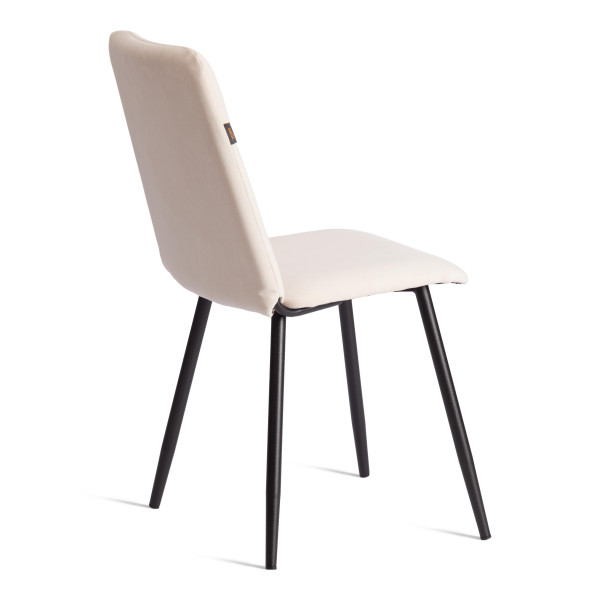 Стул обеденный Asti TREND, флок , молочный/черный, 4, 47х54х86 см фото № 3