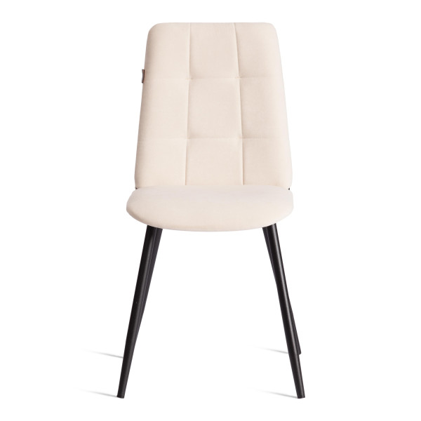 Стул обеденный Asti TREND, флок , молочный/черный, 4, 47х54х86 см фото № 5