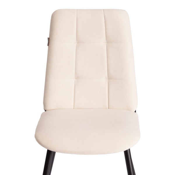 Стул обеденный Asti TREND, флок , молочный/черный, 4, 47х54х86 см фото № 6