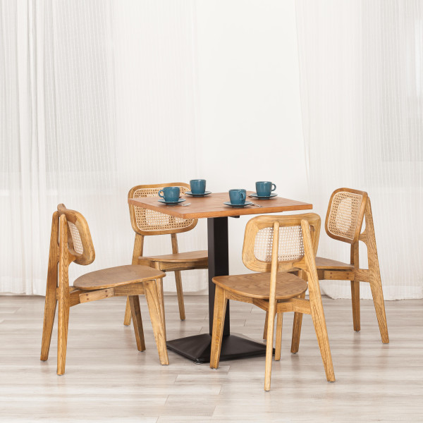 Стул ODIN (mod.XMS-CB2828) дерево вяз/ротанг, 42х45х78 см, Груша (№3) фото № 13