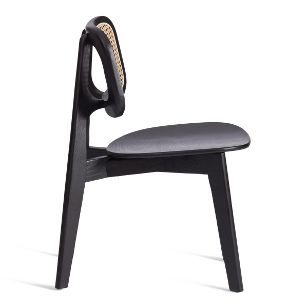 Стул ODIN (mod.XMS-CB2828) дерево вяз/ротанг, 42х45х78 см, черный фото № 2